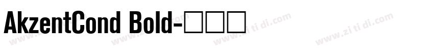 AkzentCond Bold字体转换